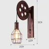 Wall Lamp American Retro Creative Iron Art Light Bedroom Living Room Restaurant Studie Lysning El Cafe Corridor Lamps Fixtur