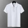 Herenpolo's ontwerper TB geborduurd casual sportpoloshirt geruite minimalistische zakelijke puur katoenen T-shirt met korte mouwen top zwart en wit optioneel