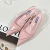 Women Pumps Designer Slingbacks Pump High Heel Sandals Patent Leather Slides On Sexy Pointed Toe Wedding Office Shoes Screen-Printed Leather Trianglees Top Quality