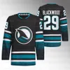 Томас Хертл 2024 Sharks Cali Fin Third Jersey Энтони Дюклер Маккензи Блэквуд Джеффри Саша Хмелевски Логан Кутюр Александр Барабанов Хоффман Гранлунд