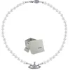 Saturn Colliers Perle Perlée Diamant Tennis Collier Femme Argent Chaînes Vintage Style Tendance Desigenr Avec boîte