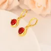 Dangle Earrings Gold Color Jewelry Fashion Crystal Cz Stone Moon Christmas Gift For Girls Kids Lady Wedding Bridal Party PNG