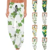 Women's Sleepwear Women Clovers Print Pajama Pants Comfy Trousers St. Patrick's Day Drawstring Pantalones De Mujer