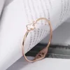 Original 1to1 Van CA-Version des koreanischen vierblättrigen Kleeblatt-Armbands aus Roségold, 18 Karat, modische offene Handverzierung mit Diamanteinlage, personalisiertes TaLNOD für Damen