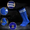 Sportstrumpor Komprimeringstrumpor fotbollsfotbollsstrumpa över knähöga benrörstrumpor som driver män Kvinnliga Compression Socks for Sports YQ240126