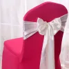 Bande de chaise élastique couvre les ceintures pour les chaises de fête nœud papillon ceinture hôtel réunion mariage Banquet fournitures 21 couleurs 0126