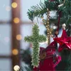 装飾的な花2 PCSリースクロ​​スガーランドグリーンリースフロントドアメタルワイヤーフレーム形状のアイアンクリスマスサポート