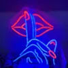 LED Neon Sign Custom Lips and Fingers Neon Sign LED Night Light for Lamp Bar Pub Beauty Salon Bedroom Gaming Room Art Wall Decor Art Gift YQ240126