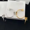 Loews Earrings Designer Original Quality Luxury Fashion Women Charm New C-shaped Earrings Minimalist Edition Bow Half Round Silver Needle Brass Gold Plated