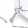 Pendentif Colliers Vanaxin Glacé Romantique Clé Charmes Mignon Serrure Coeur Bijoux Haute Qualité Chaîne Valentine Cadeau Pour Homme Hommes