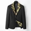 high quality designer men suit black business luxury mens blazer plaid jacket
