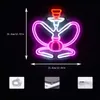 LED Neon Sign Nargile Neon Sign Mağaza Dekorasyonları SHISHA ŞEKİLDE LED LAM LAMP Pembe Beyaz Işık İşaret Duman Odası Bar Restoran Partisi Adamı CA YQ240126