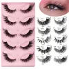 NEW 50 Pairs Lashes Manga 3D Clear Band Natural Look Wispy Mink Eyelashes Fluffy Cat Eye Lashes individual Eyelashes