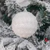 パーティーデコレーションホワイトパールクリスマスボールグリッター装飾Xmasの木の装飾年販売Adornos Navida 2024 PLSTIC