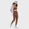 Anzug und Leggings, verstellbarer Schultergurt, Sport-BH, elastische Taille, Training, Yoga-Hose, Damen, Activewear, zweiteiliges Set A-L-O-001/002