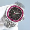 GR 5711 montre de luxo diamante relógio 40mm 324 movimento mecânico automático aço relojes caso relógios masculinos relógios de pulso