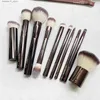 Makeup Brushes Hourglass Makeup Brushes Set - Luxury Powder Blush Eyeshadow Crease Concealer eyeLiner Smudger Metal Handle Brushes Q240126