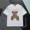 24ssNew Men's Summer Loose T-shirt Fashion Trend Pure Cotton Short Sleeve Luxury Letter Graffiti Pattern T-shirt M-3XL