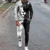 Tute da uomo Moda Tuta da uomo a maniche lunghe Stampa 3D Teschio Abiti Set Casual Jogging Tuta sportiva Abbigliamento oversize Outdoor Streetwear T240126