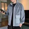 Jaquetas masculinas homens 2024 inverno quente homem moda versão coreana casaco de veludo outono outwear militar casual ferramentas à prova de vento tops