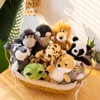 Porte-clés en peluche d'animaux de dessin animé, jouets doux, sac de téléphone, sac à dos, clés de voiture, décoration pendentif Lion singe tigre Panda poupées jouet 240122