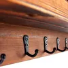 Kitchen Storage Key Holder Pine Wall Hanger For With Shelf Wood Hooks Mail Organizer Mount