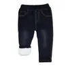 Pantaloni caldi Bambini Cartoon Pant Moda Boy Girl Jeans Inverno Ispessimento Bambini Pantaloni denim Baby Jean Abbigliamento infantile 1-6Y 240118