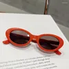 Óculos de sol coreano elegante óculos de sol homens mulheres forma oval proteção uv vintage estilo retro ao ar livre