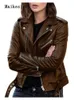 Black Leather Jacket Women Jacket Autumn Spring Korean Fashion Version PU Motorcykeldräkt Slim Short Jacket Clothes Women 240119