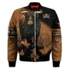 Moda masculina nome personalizado touro equitação 3d impresso inverno jaqueta com zíper casual unisex harajuku rua jaqueta de manga longa 528