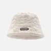 Berretti Agnello Finto Cappelli a secchiello unisex per donna Uomo Inverno Visiera parasole esterna Panama Cappello da pescatore Lettera ricamata all'ingrosso