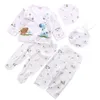 03M born Baby Unisex Clothes Underwear Animal Print Shirt and Pants 2PCS Boys Girls Cotton Soft 240118