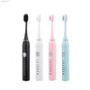 Brosse à dents électrique sonique pour adultes et enfants, 6 modes, minuterie intelligente, blanchiment des dents, IPX7, étanche, chargeur USB, tête remplaçable