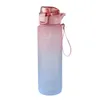 Bouteilles d'eau litre bouteille de Sport avec marqueur de temps tasse anti-fuite motivationnelle Portable pour le Sport de plein air Fitness