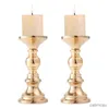 2PCS Candle Holders Golden Candle Holders Wedding Table Decorations Metal Stand Candlestick For Wedding Birthday Bar Party Living Room Home Decor