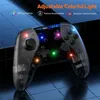 Contrôleurs de jeu Joysticks LinYuvo KS36 Joypad noir translucide sans fil avec réveil 6 axes double moteur Turbo pour contrôleur de jeu Switch/Oled YQ240126