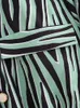 Vestidos casuais midi para mulheres 2024 lapela colarinho manga longa elegante vintage zebra impressão vestido bolsos botão acima camisa com cinto