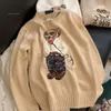 ralphs RL bear sweater ralphs mens rl sweater laurens women womens autumn men's designer sweaters po sweater cartoon bear embroidery knitted pullover 705