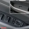 Calcomanía de carbono negro para coche, botón de elevación de ventana de coche, cubierta de Panel de interruptores, pegatina embellecedora, 4 unidades/juego para Hyundai sonata 9 2015-2017