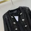 2024 NOWOŚĆ Spring Milan Runway Jackets O NEC DENT ROKEW Damskie Tops High End Jacquard Cardigan Designer Coats 0126-9