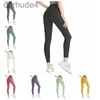 Yoga Pants Lu Align Leggings Women Shorts Croped Outfits Lady Sports Ladies träning Fitness Wear Girls Running Gym Slim Fit D2To