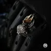 Band Rings Personality Punk Divine Beast Dragon Ring for Men Women Opening Adjustable Animal Finger Ring Evil Dragon Jewelry Accessories 240125