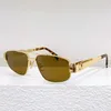 2024ss Diseñador Mujeres Metal Aviador Gafas de sol CL40281U Lujo Arco de Triunfo Gafas de metal Marco de metal dorado Marrón UV400 Lente Señora Viajes Vacaciones Gafas de sol