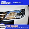 Ensemble de phares LED pour VW Tiguan 07-12, feux de jour DRL, banderole dynamique, clignotant, feux de route, accessoires de voiture