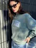 Men's Hoodies Sweatshirts Letter Printed Fashion Female Pullovers Sweatshirt Round Neck Long Sleeve Women Tops Casual Vintage Sweatshirts Ladies 2023 New T240126
