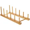 Keukenopslag Afdruiprek Organisator Boekaccessoires Gereedschap Accessoire Gadget Houten Planken Bordenrek Bamboe Aftapplank