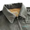 Herrenjacken SauceZhan 1940 Safari Style Jacke Kurze Arbeit VINTAGE Baumwolle Männer Solide Herren Chamarras Para Hombre