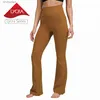 Lycra Fabric Flared Leggings High Waisted Soft Yoga Pants Full Length Ladies Trousers Casual Wide for Women OLE4