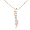 KF Deer HPHT Lab Grown Chain Pendant Real smycken Guldhalsband Romantiskt vitt guld Igi Link Chain 18K VVS Diamond Necklace