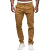 Printemps et automne nouveaux pantalons décontractés confortable Style européen et américain coupe ajustée hommes mode couleur unie pantalons